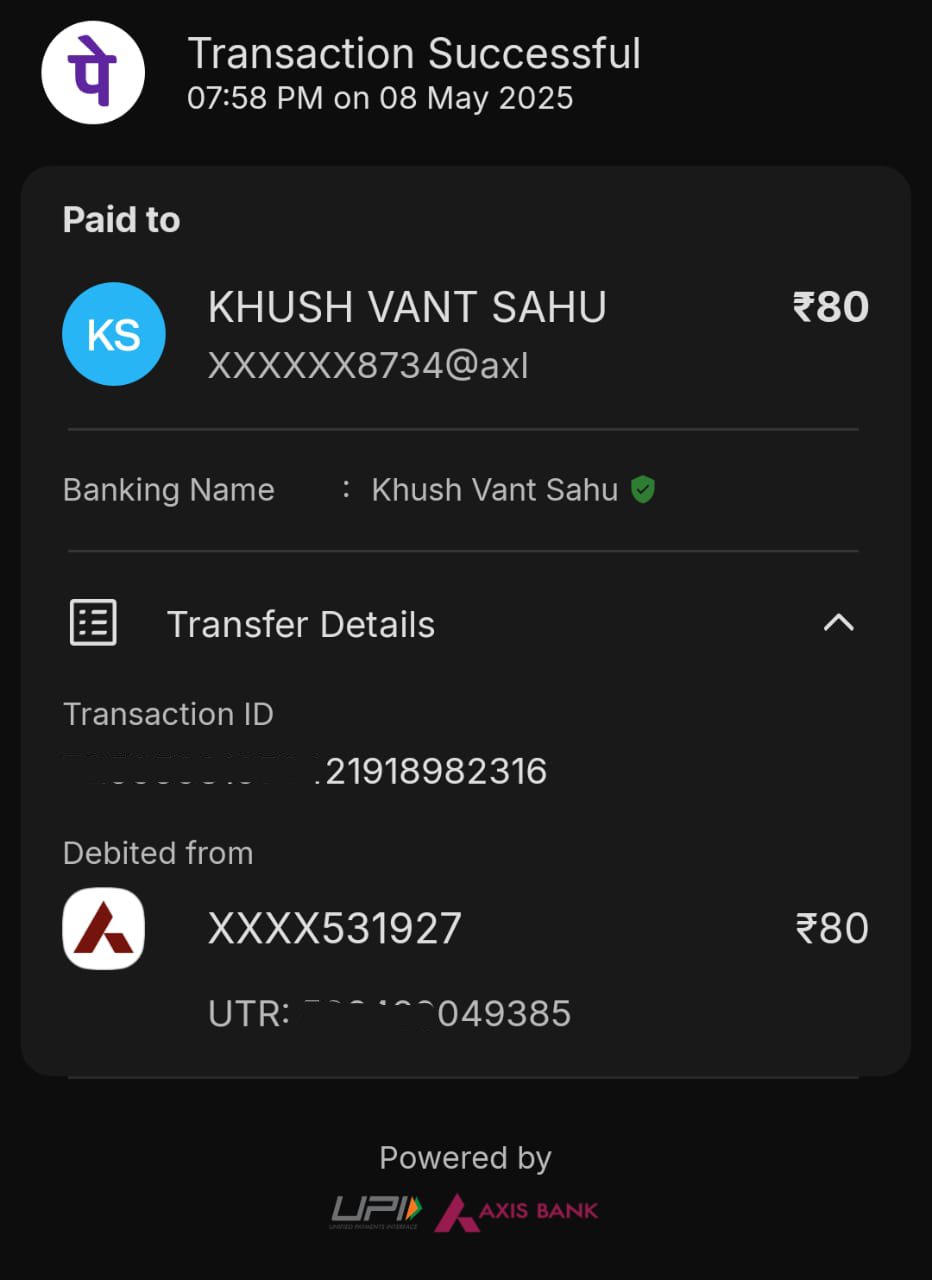 Paytm ₹200 credited – 11 Jun